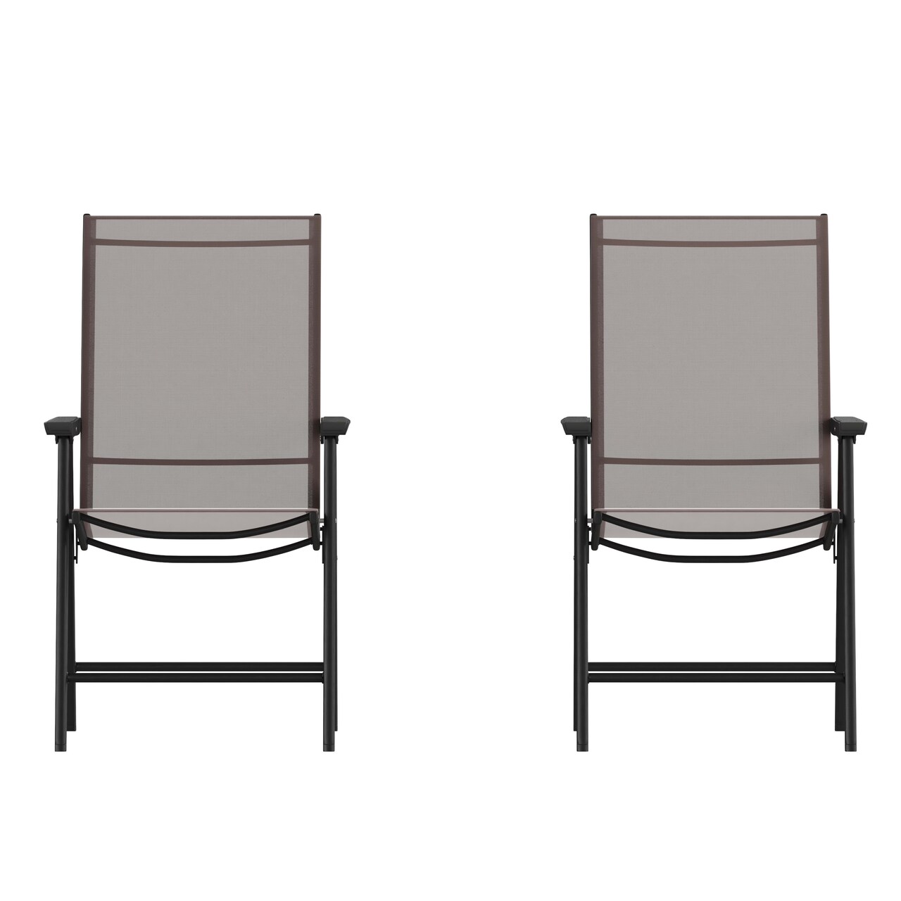 Emma and Oliver Outdoor Folding Patio Sling Chair / Portable Chair (2 Pack)